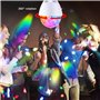 2x lampe de fête LED, E27 3W RGB LED boule disco, ampoule disco rotative à 360°, lampe disco LED pour douille E27, ampoule décor