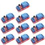 Lot de 10 modules relais 5 V : carte relais 1 canal avec optocoupleur