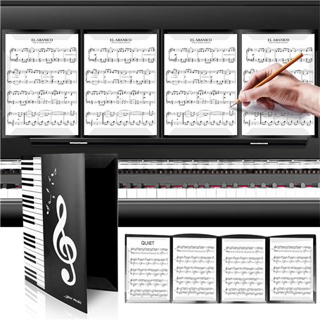 Molbory Classeur de partitions à 6 pages - Pliable - Classeur de musique - Format A4 - Format A4 - Classeur de fichiers de musiq