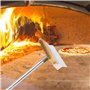 Brosse de four à pizza avec grattoir en acier, 120 cm, brosse de barbecue en laiton, longue poignée amovible en aluminium, gratt