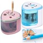 BAIFULAI Taille-Crayon Électrique: 2 Pièces Taille-Crayon À Piles Puissant Pour 6-8mm Et 9-12mm