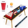 Cieex Jeux à Boire, Beer Pong Kit Pack Complet Beer Pong Jeu de Boisson Amusant pour Adultes pour Festivals de Fête Tournois BBQ