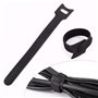 KATELUO Attache Cable, Noir Réglable Réutilisable Serre Cable Auto-agrippant (100 Pièces 150 x 12 mm)