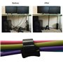 KATELUO Attache Cable, Noir Réglable Réutilisable Serre Cable Auto-agrippant (100 Pièces 150 x 12 mm)