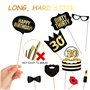 Lot de 24 Accessoires Photo Amusants pour fête de 30 Ans - Accessoires pour Selfie - Accessoires d'anniversaire - Accessoires de