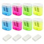 Lot de 8 taille-crayons à double trou
