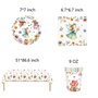 YINcrinx vaisselle de fête pour fée fleurie, vaisselle de fête d'anniversaire pour enfants, vaisselle de fête jetable, assiettes