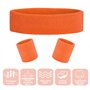 UQTUKO Ensemble Bandeau de Sport et Serre-Poignets - 15 Pièces Fluo Anti-Transpiration - Accessoires Rétro Années 80 et 90 Pour