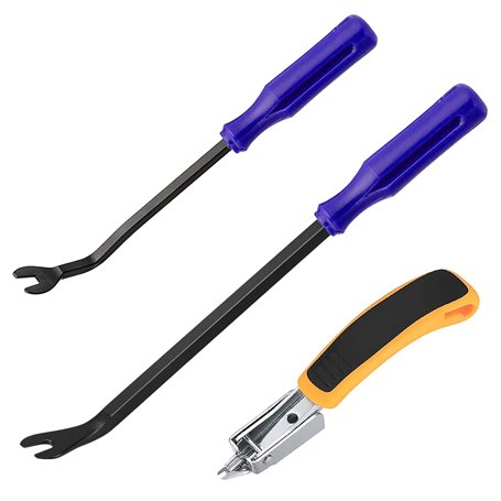 3 Pièces Arrache Agrafe Tapissier Arrache Clous Décapant D'agrafes de Rembourrage Arrache Clou de Agrafeuse pour Meuble Bureau F