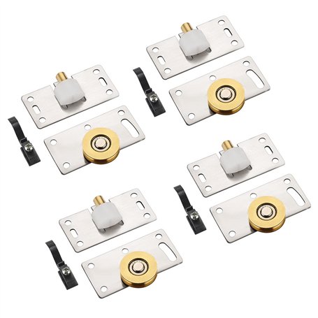 4 Paires Porte Coulissante Roulettes