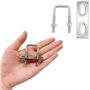 Boulon en forme de U M6 en Acier Inoxydable 304-4 PCS U-Bolts avec écrous, plaque de cadre pour Fixation des Tuyaus ou comme Acc