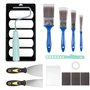 Kit Rouleau Peinture 19 Pièces Petit Pinceaux Peinture Mur Mini Rouleau Peinture Mousse