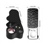 30X 60X 90X Loupe de Poche Pliable Loupe Yeux Bijoutiers Illuminée avec LED et UV Lampes po