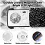 mizikuu 2 Pièces Loupe de Bijoutier, 30X 60X 90X Loupe de Poche Pliable Loupe Yeux Bijoutiers Illuminée avec LED et UV Lampes po