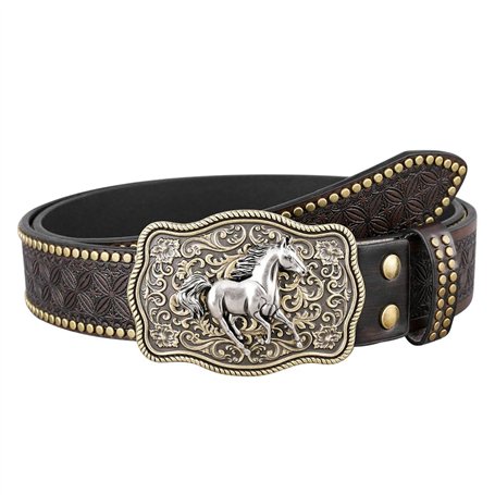 Wzhtuzi Ceinture western pour homme