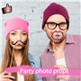 24 Pcs Accessoires de Photobooth Photobooth de Fête d'anniversaire Kit Photobooth Dcorations pour Fête d'anniversaire Photo de M