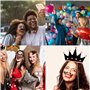 24 Pcs Accessoires de Photobooth Photobooth de Fête d'anniversaire Kit Photobooth Dcorations pour Fête d'anniversaire Photo de M