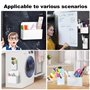 2 Pièces Porte-stylos Magnétiques, Porte-marqueurs, Pot à Stylos, Accessoires pour Tableau Blanc avec 2 Éponges pour Tableau Bla
