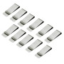 Lot de 11 pinces à billets en acier inoxydable argenté pour billets