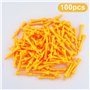 LWMLWM Lot de 100 Tee de Golf en Plastique, Orange Tee Golf Plastique 70mm