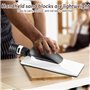 mizikuu Ponceuse manuelle, Ponceuse manuelle 200 × 70 mm Mini ponceuse ponçage pour le travail du boi avec 5 bandes abrasives en