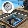 Riisoyu 1/4 BSPT Manomètre, Tuyau De Testeur Pression Hydraulique Filtre Piscine Spa pour piscine et spa Mesure Manometre Piscin
