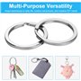 Wugauwor 50 Pcs Porte-clés en Acier Inoxydable de 30 mm, Anneau Porte Clé Plats et Sûrs pour Les Clés, L'équipement de Plongée e