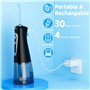 Jet Dentaire Hydropulseur Portable, Jet Dentaire Sans Fil Rechargeable avec 5 Mode set 6 Buses Capacité de 300 ML IPX7 Étanche P