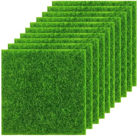 KAHEIGN 10 Pièces Tapis de Gazon Artificiel