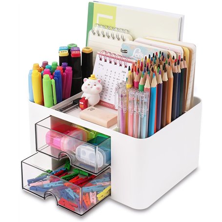 KAHEIGN Organisateur de Bureau avec 2 Tiroirs