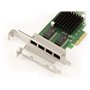 KALEA-INFORMATIQUE Carte contrôleur réseau 4 Ports Gigabit LAN Ethernet RJ45 sur Port PCIe x4 avec Chipset Intel I350-T4