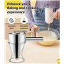 Zaxiva Entonnoir Cuisine, 1,2 Litre Entonnoir a Piston Inox, Distributeur de pâte avec support et 4 buses en silicone, pour Gâte
