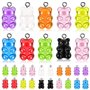 45 Pcs Charms Ours Gommeux Pendentif Résine 9 Couleurs pour Bijoux à Bricoler