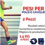 FFitness Poids Poignets et chevilles Wrist/Ankle Weights (2 x 1,5 kg) Poignets de cheville avec sangle réglable Sport Fitness Aé