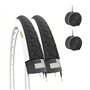 2 pneus 700 x 35 C (37-622) + chambres pneus routiers en caoutchouc Bianconeri 28 1 5/8 3/8 City Bike Trekking