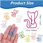 Couleurs Assorties 28mm Trombones de Métal Forme de Chats Marque-page Clips Mémo P