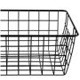 KOHAND 4 Pack Paniers de Rangement en Métal, Panier Métallique Noir en Fil pour Congélateur, Petits Paniers de Garde-manger pour