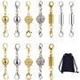 Fermoirs à Bijoux Magnétique Fermoir à Homard Magnétique 12 Pièces Extension Collier Fermoirs pour Collier Bracelet DIY Décorati