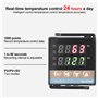 PID Contrôleur de Température Régulateurs REX-C100 0~1300 ℃ Thermostats Affichage Numérique avec K/PT100/E/J réglable Capteur, R
