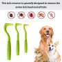 linvshi shop Crochet Tiques,3 Pièces Tire Tique,Pince a Tique Plastique,pour Chiens Chats Efficace Tick Removal Tool