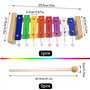 Xylophone Bois Instrument de Musique pour Bebe Enfant Adulte Glockenspiel Avec Maillet en Bois Jouets Musicaux 8 Clés Education 