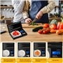 Oderra Balance de Cuisine Precision 700g/0.01g, Balance à Bijoux Portable Avec Écran LCD Rétroéclairé, Contient 2 Piles, Idéal p