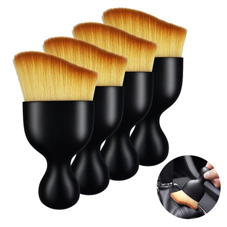tekenewbse 4 Pièces Brosse Nettoyage Voiture Interieur