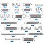 20 Tailles Adaptées Différents Ressort Traction Dans une Boîte Rangement Pratique