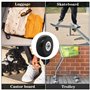 Mokaskaidj 4 Pièces Roulette Valise, 45x18mm Roue Valise Universelle, Valise Roues de Rechange, Roulettes de Remplacement, Roue