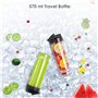 Bouteille Blender, 570 ml Bouteille Mixeur Smoothie Portable, Bouteille Plastique Tritan sans BPA, Bouteille Eau Sport Portable 