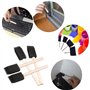Lot de 10 Pinceaux en Mousse,Pinceau Eponge avec Manche en Bois,Brosses en Mousse,Outil à Eponge pour Peinture,Teinture,Acryliqu