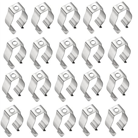 QIUMING T8 Tube Fluorescent Support de Lampe Tube lumineux nickelé Tube Fluorescent Lamp Clips pour le stockage de garage de han