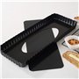 Moule à Tarte Rectangulaire Quiche Pan Rectangulaire Moule à Tarte en Acier au Carbone Avec Base Amovible Revêtement Antiadhésif
