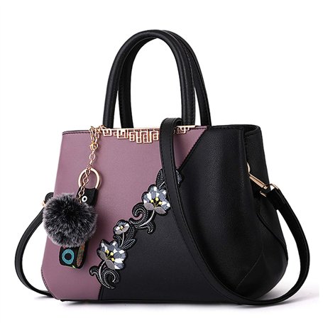 Sipobuy Femmes Sac À Main Top Poignée Élégant Bandoulière Classique Dames Violet